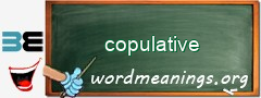 WordMeaning blackboard for copulative